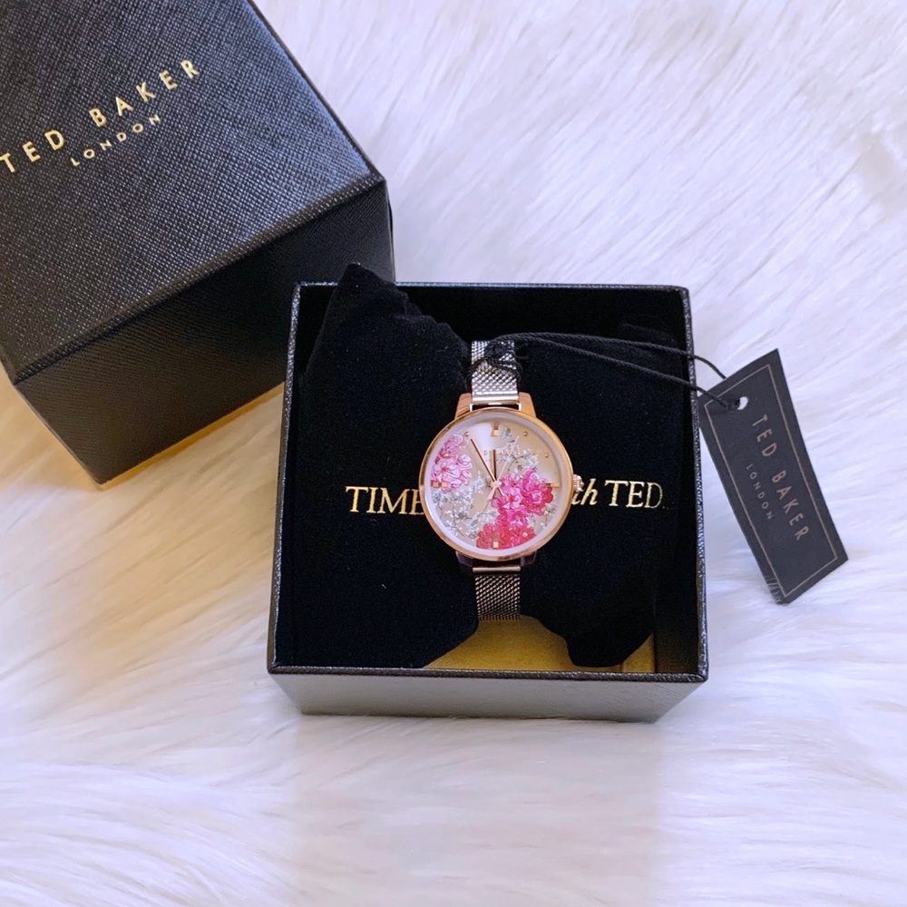 Ted Baker London Kate Mesh Band Floral Watch 32mm - Picture 2 of 8